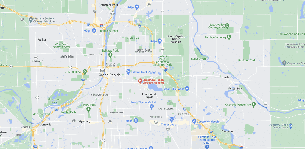 Grand Rapids MI Map Screenshot